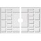 Ekena Millwork Beaux Architectural Grade PVC Ceiling Medallion, 28"W x 18 5/8"H x 3"ID x 9 3/4"C x 1"P, Two-Piece CMP28X18BX2-03000 - alternate 1